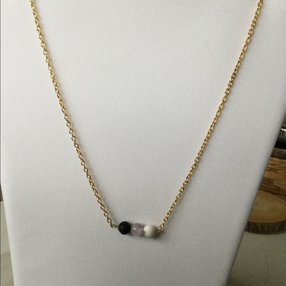 Lava Rock Essential Oil Diffuser Necklace - Picture 3 of 3